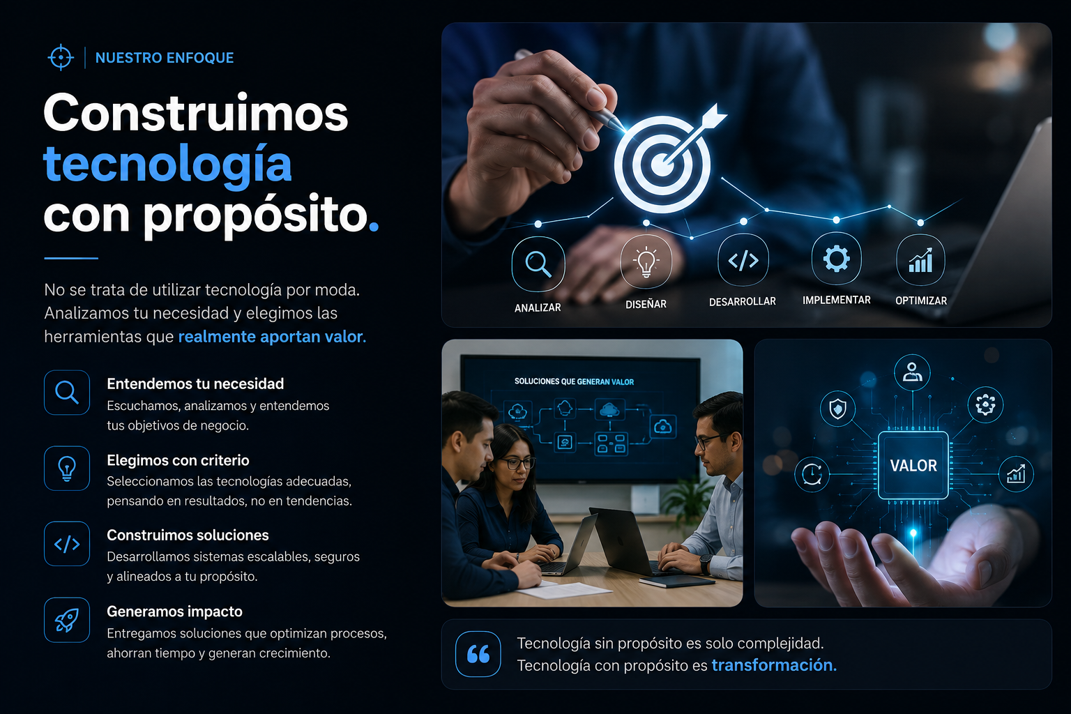 Servicios - Construimos tecnología con propósito